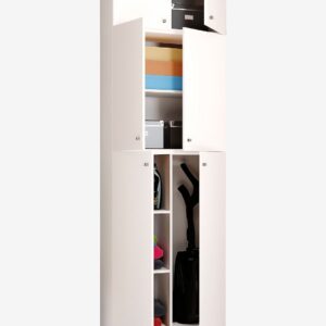 VCM – Vcm Städskåp Lona Xxl gångjärnsdörrar – Med tillbehör & låda – Vit – Skåp – Från Homeroom