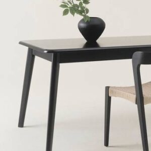 VIKDALEN matbord 90×200 cm Svart alm