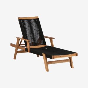 Venture Home – Solsäng Liva – Svart – Solstolar & solsängar – Från Homeroom