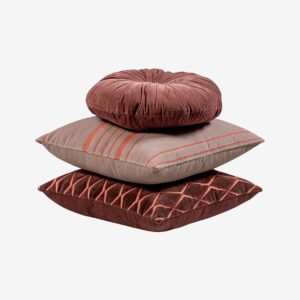 WOOOD – Aziz Kuddar – Set om 3 – Brun – Prydnadskuddar & kuddfodral – Från Homeroom