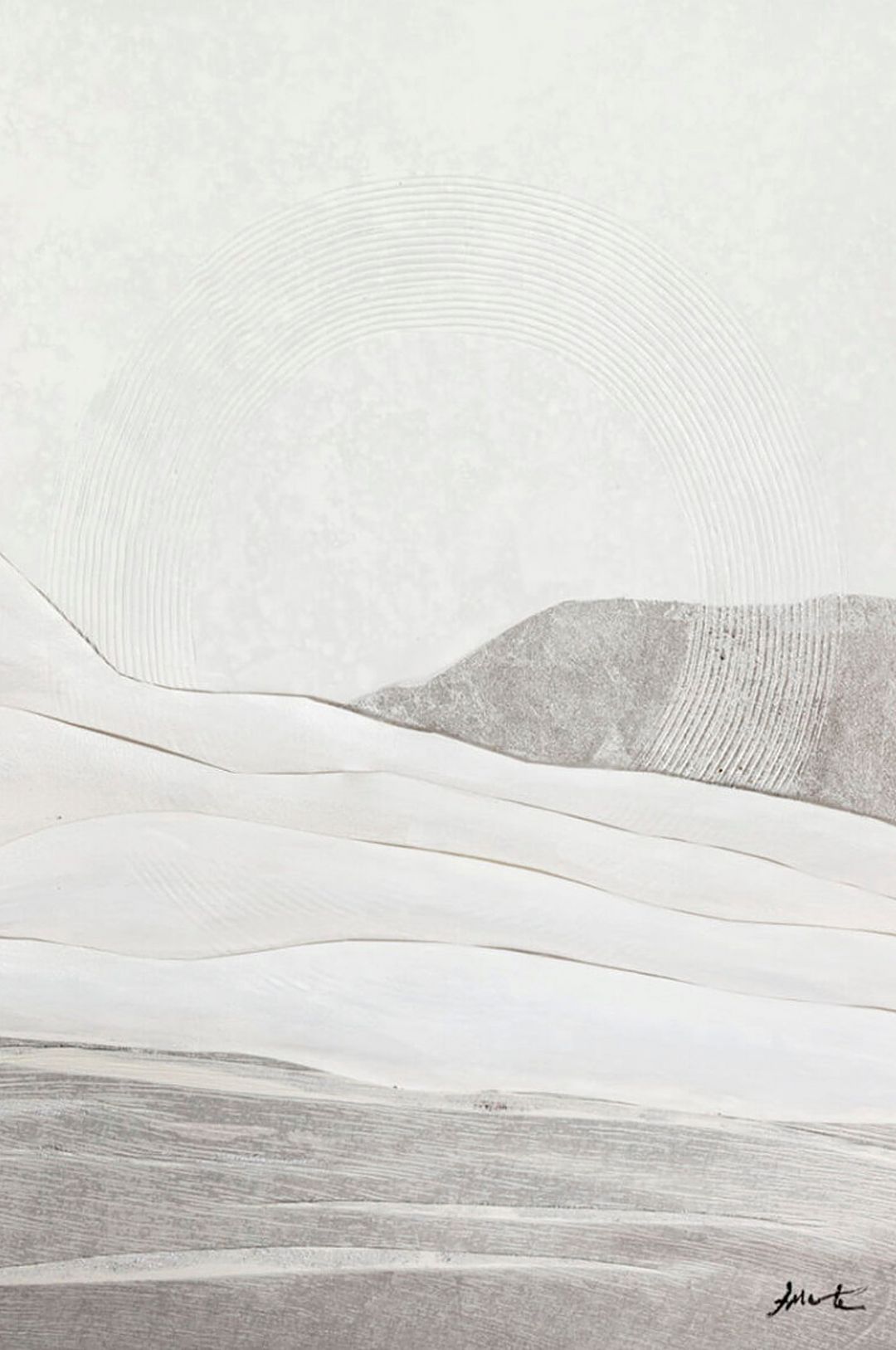 Zelected by Houze – Duk Greige Escape No.1 – Grå – Tavlor – Från Homeroom