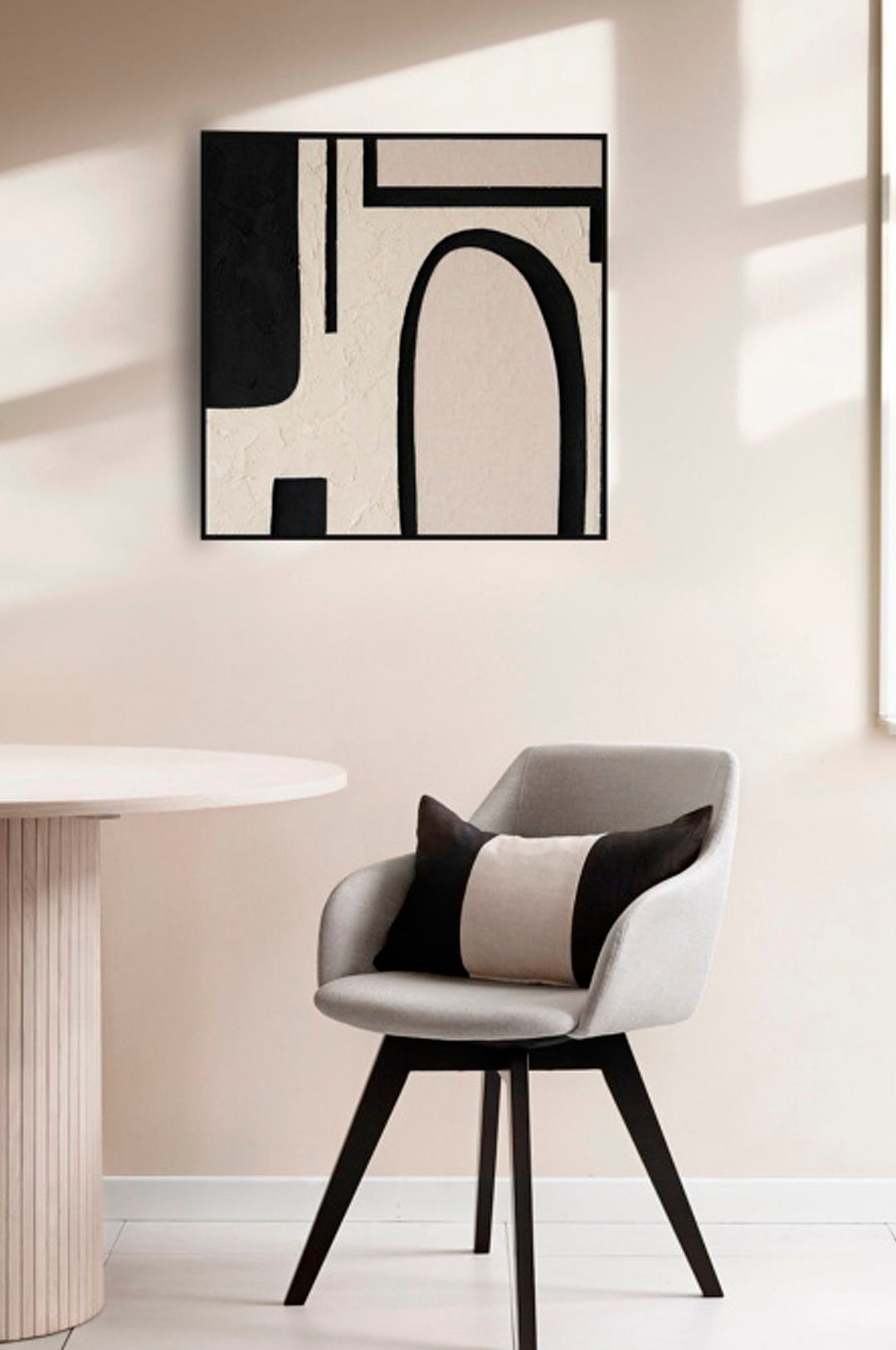 Zelected by Houze – Inramad Canvas Abstract Therapy – Beige – Tavlor – Från Homeroom