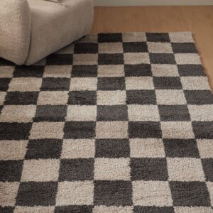 &Home – Ryamatta Lugo Check – Grå – Lugg & ryamattor – Från Homeroom