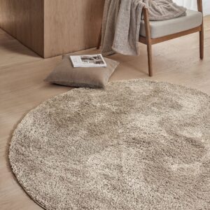 &Home – Ryamatta Lugo Round – Beige – Lugg & ryamattor – Från Homeroom