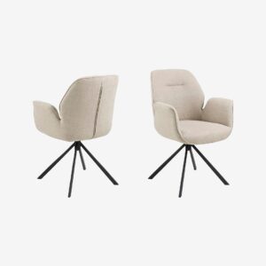 AC Design Furniture – Aura matstol med armstöd, 1-pack – Beige – Karmstolar – Från Homeroom
