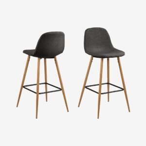 AC Design Furniture – Barstol 2-pack Emelie – Grå – Barstolar & pallar – Från Homeroom