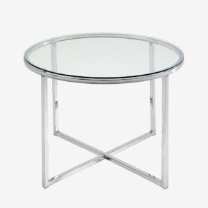 AC Design Furniture – Lampbord, Lovise dia 55 cm – Transparent – Småbord – Från Homeroom