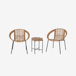 Bloomingville – Dudine Loungeset, Set om 3 – Beige – Loungemöbler – Från Homeroom