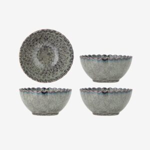 Bloomingville – Katrina Skål, set om 4 – Grå – Skålar – Från Homeroom
