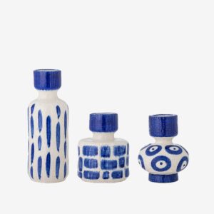 Bloomingville – Romane Vas, uppsättning om 3 – Blå – Krukor & vaser – Från Homeroom