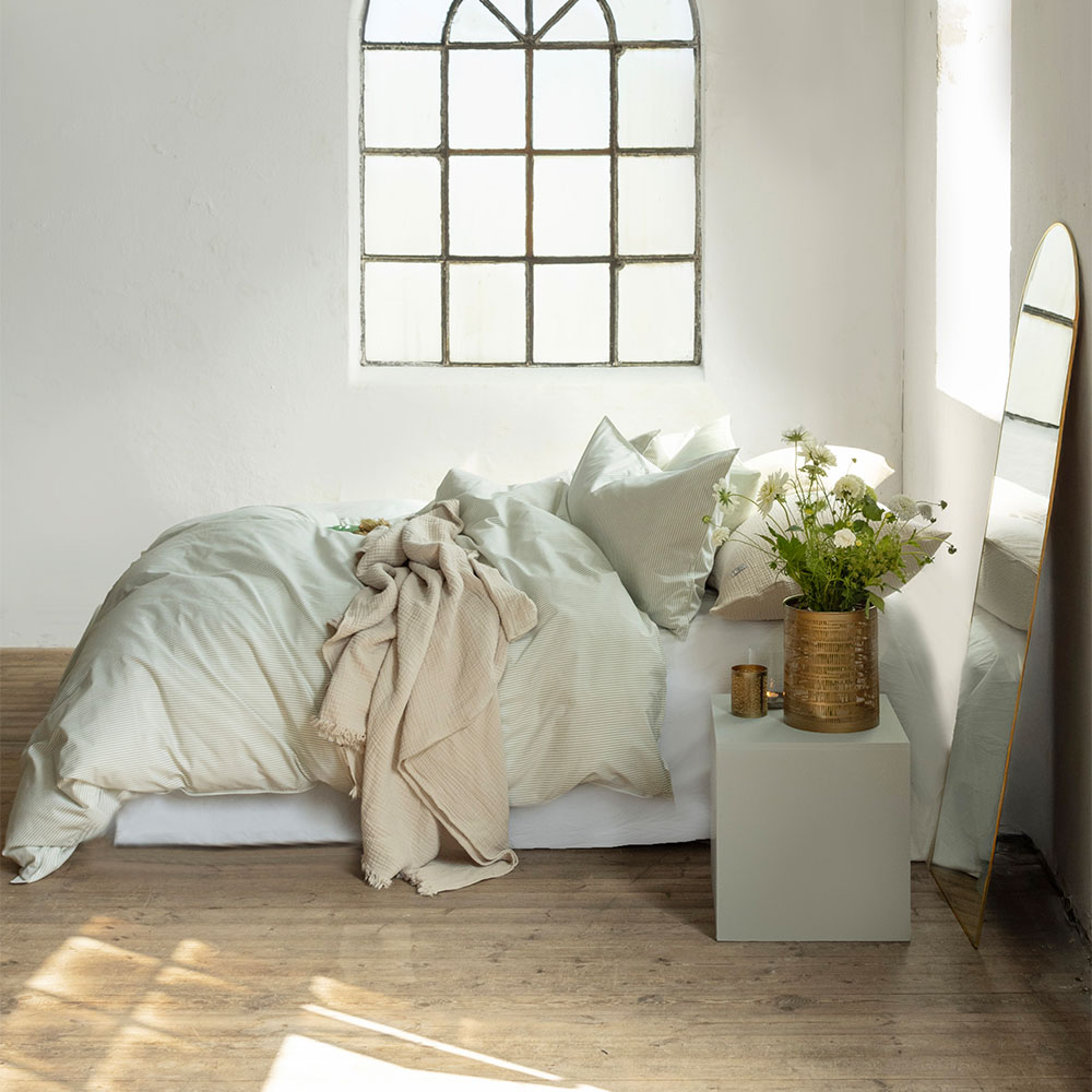 Borås Cotton Cille Påslakanset 150×210 Grön