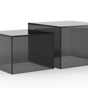 DAISY Soffbord Glas 2-set Grå