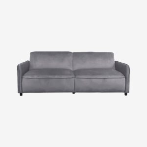 Dorel Home – Alicia bäddsoffa 3-sits i sammet – Grå – Bäddsoffor – Från Homeroom