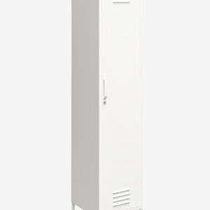 Dorel Home – Förvaringsskåp med 1 dörr i metall Mission District – Vit – Byråar – Från Homeroom