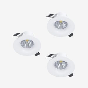 EGLO – Infälld belysning Saliceto 88 Mm 2700K Set Of 3 – Vit – Spotlights – Från Homeroom