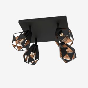 EGLO – LED-spot Carlton 7 Black/Copper/Antique – Svart – Spotlights – Från Homeroom