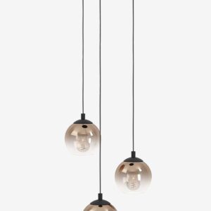 EGLO – Takpendel Ariscani Round Svart/koppar, 3 lampor – Svart – Takpendlar – Från Homeroom