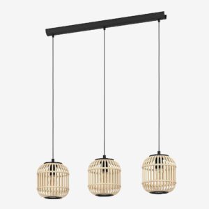 EGLO – Takpendel Bordesley With 3 Lamps – Svart – Takpendlar – Från Homeroom