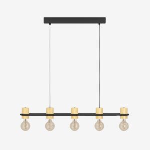 EGLO – Takpendel Chieveley Black /Wood – Svart – Takpendlar – Från Homeroom