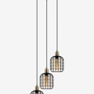 EGLO – Takpendel Chisle Black /Bronzed/Amber With 3 Lamps – Svart – Takpendlar – Från Homeroom