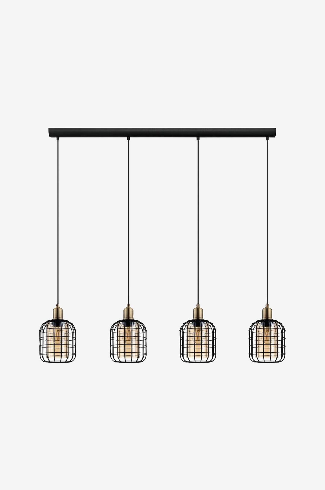 EGLO – Takpendel Chisle Black /Bronzed/Amber With 4 Lamps – Svart – Takpendlar – Från Homeroom