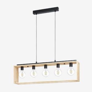 EGLO – Takpendel Famborough Wood /Black – Svart – Takpendlar – Från Homeroom