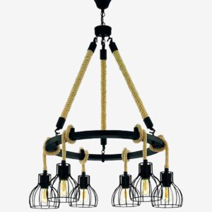 EGLO – Takpendel Rampside Round With 6 Lamps – Svart – Takpendlar – Från Homeroom