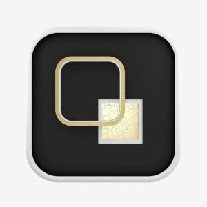 EGLO – Vägg/taklampa Tiriolo Square Black /Gold – Svart – Taklampor – Från Homeroom