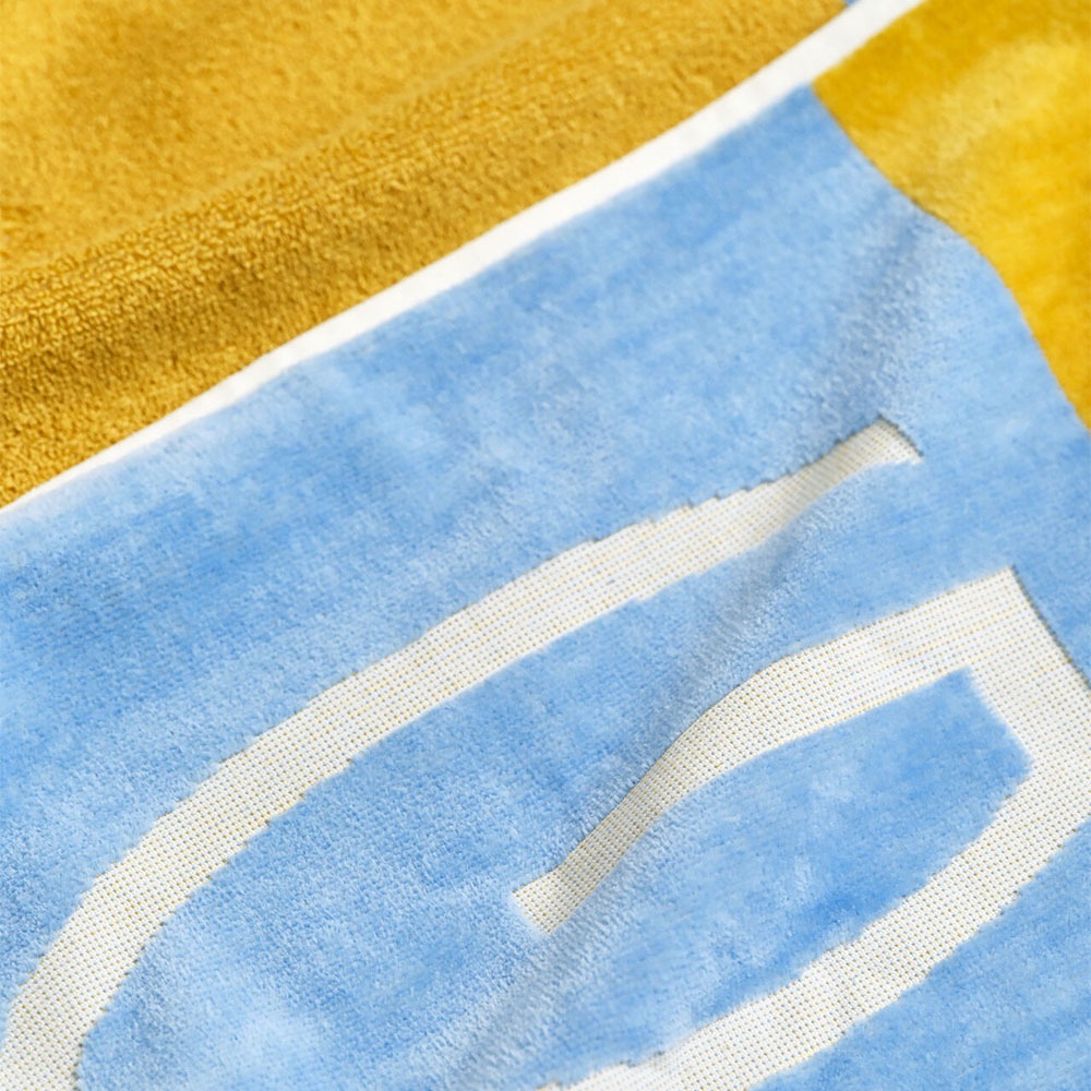 Gant Block Stripe Strandhandduk 100×180 Gul