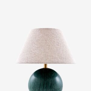 Globen Lighting – Bordslampa Castello 24 Mörkgrön marmor/beige – Grön – Bordslampor – Från Homeroom