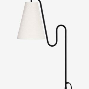 Globen Lighting – Bordslampa Lou White bouclé/svart – Vit – Bordslampor – Från Homeroom