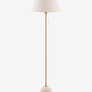 Globen Lighting – Golvlampa Gino Beige travertin – Beige – Golvlampor – Från Homeroom