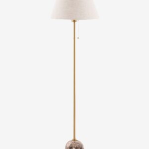 Globen Lighting – Golvlampa Gino Beige travertin – Brun – Golvlampor – Från Homeroom