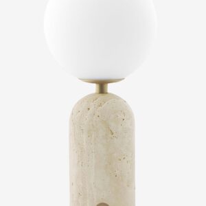 Globen Lighting – Portabel bordslampa Torrano Beige travertin – Beige – Bordslampor – Från Homeroom