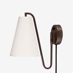 Globen Lighting – Vägglampa Lou Vit bouclé/brons – Brons – Vägglampor – Från Homeroom