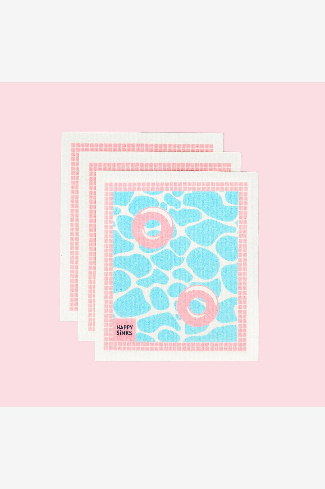 HAPPY SiNKS – Svenska disktrasor – Pool 3st – Flerfärgad – Disk- & städredskap – Från Homeroom