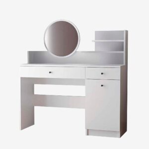 Hanah Home – Make Up Table Harmony Round – Vit – Skrivbord – Från Homeroom