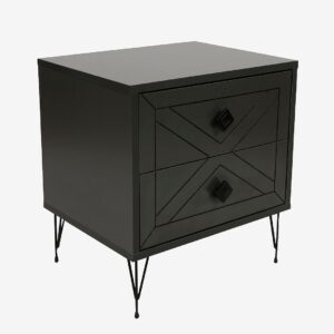 Hanah Home – Sängbord Luna – Mörkgrå – Grå – Sängbord – Från Homeroom