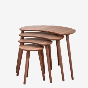 Hanah Home – Satsbord (4 delar) Moon – Brun – Småbord – Från Homeroom