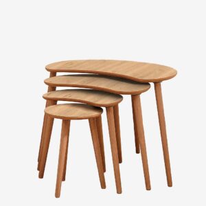 Hanah Home – Satsbord (4 delar) Moon – Brun – Småbord – Från Homeroom