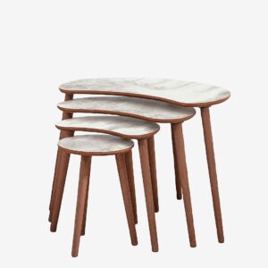 Hanah Home – Satsbord (4 delar) Moon – Vit – Småbord – Från Homeroom