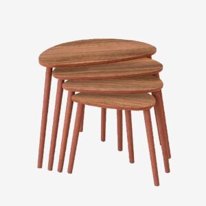 Hanah Home – Satsbord (4 delar) Nora – Brun – Småbord – Från Homeroom