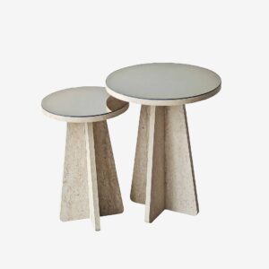 Hanah Home – Sidobordsuppsättning Luna – Beige – Småbord – Från Homeroom
