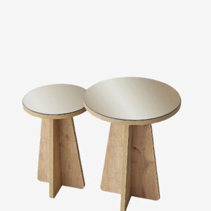 Hanah Home – Sidobordsuppsättning Luna – Beige – Småbord – Från Homeroom