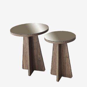 Hanah Home – Sidobordsuppsättning Luna – Brun – Småbord – Från Homeroom