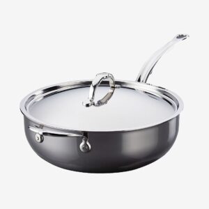 Hestan – Traktörpanna med lock NanoBond 28 cm / 4,7 liter – Krom – Grytor & kastruller – Från Homeroom