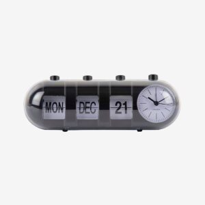 Karlsson – Alarm Klocka Retro Tube Calendar Flip – Svart – Väggklockor & bordsur – Från Homeroom