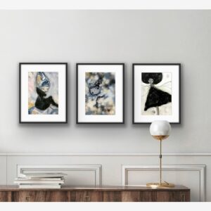 Karolina Palmér – Konstpaket sett om tre ”Svartvit harmoni” – Flerfärgad – Posters – Från Homeroom