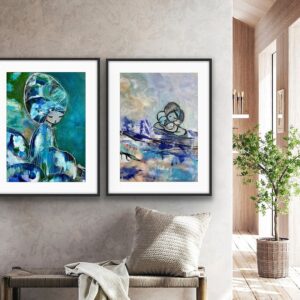 Karolina Palmér – Konstpaket sett om två Blålugn – Flerfärgad – Posters – Från Homeroom