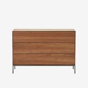 Kave Home – Byrå Vedrana, 3 lådor – Brun – Byråar – Från Homeroom